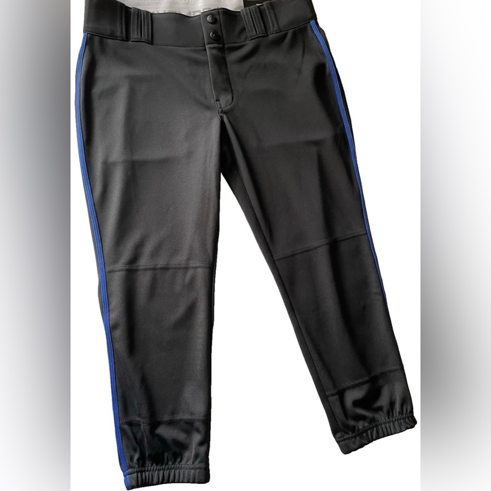 CHAMPRO FASTPITCH Women's Softball Pants Size M Black with Royal Pipe NEW